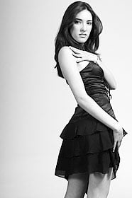 Model with Black Dress